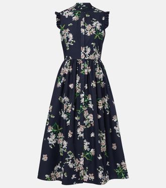 Erdem Floral cotton midi dress