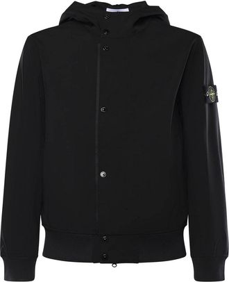 Stone Island Rainproof Nylon Rep Jacket With Logo