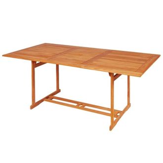 Berkfield Home 7 Piece Garden Dining Set Solid Teak Wood in Brown