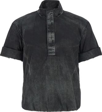 Diesel Camicia denim a collo alto - Nero