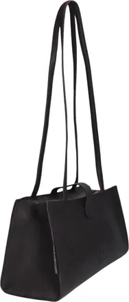 Fred De La Bretoniere Inez Schoudertas - Dames - Tassen - Zwart - Maat: ONE Size Zijde