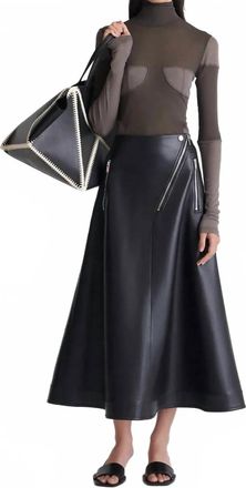 Nanushka Klaris Patchwork Jersey Top In Dark Moss/fossil Grey