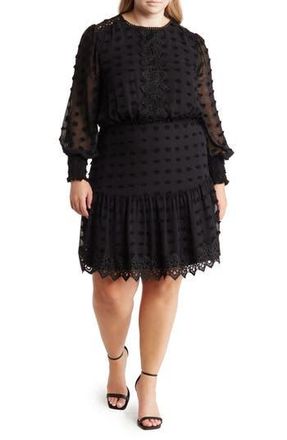 By Design Rina Lace Long Sleeve Dress in Black at Nordstrom Rack, Size 2X