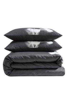 Calvin Klein Orchid Cotton Sateen Duvet & Shams Set in Grey at Nordstrom, Size King