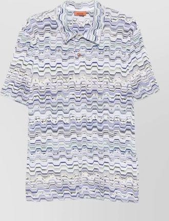 Missoni short sleeve polo shirt zigzag pattern