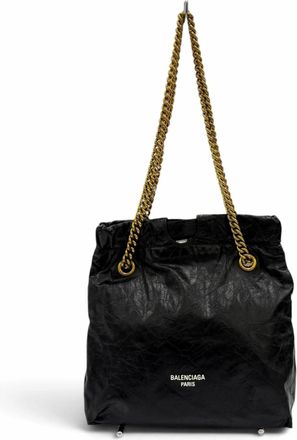 Balenciaga Black Leather Shoulder Bag Tote Bag (Pre-Owned)