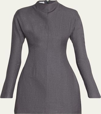 Aexae Contoured Turtleneck Mini Dress