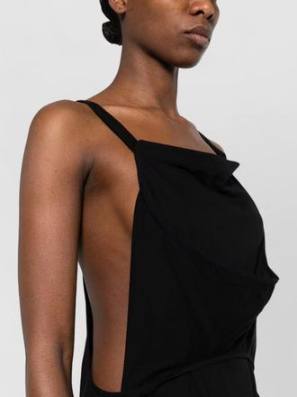 Rick Owens jersey maxi dress low back cutout slit