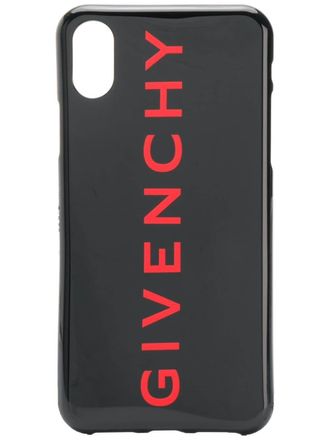 Givenchy iPhone X hoesje met logo - Zwart