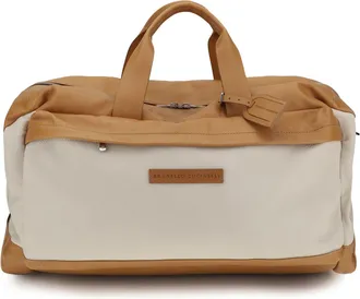 Brunello Cucinelli Mens Active Travel Bag Calf Leather Ice-Natural Luggage & Holdalls Ice/natural