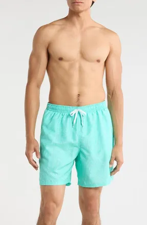 Nike Breaker Tossed Swoosh Swim Trunks in Bleached Turquoise at Nordstrom Rack, Size Xx-Large