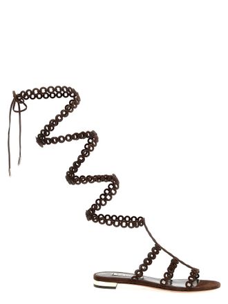 Aquazzura Womens Infinity Chain Gladiator Sandals