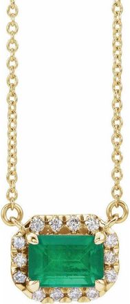 Tresorra 14K Yellow Gold Emerald & Diamond Necklace