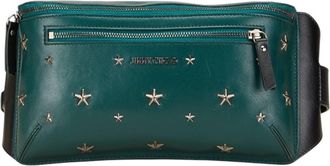 Jimmy Choo London Black Green Leather Sling Bag (Pre-Owned)