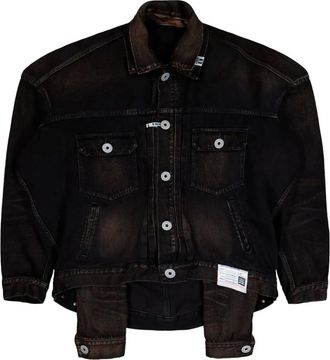 Miharayasuhiro Giacca denim a strati - Nero