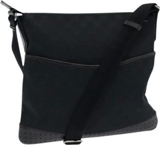 Gucci Pre-owned Cross Body Bags, female, Black, Size: ONE SIZE Pre-owned Canvas Crossbody Bag