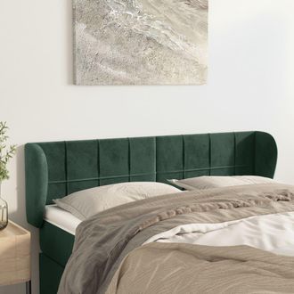 vidaXL Cabecero De Terciopelo Verde Oscuro 147x23x78/88 Cm Vidaxl