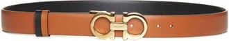 Ferragamo Gancini Reversible Belt - Dames - Riemen - Bruin - 95 CM - Leer - Accessoires