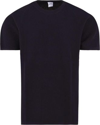 Aspesi Trui met ronde hals - Heren - Ronde hals truien - Blauw - XL - Katoen - Truien & Vesten