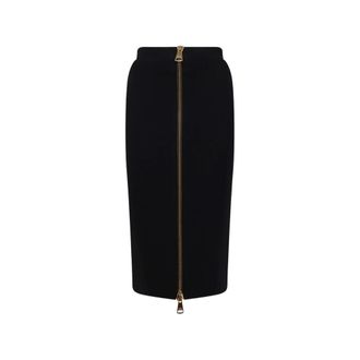 Elisabetta Franchi Midi Two-way-zip Skirt
