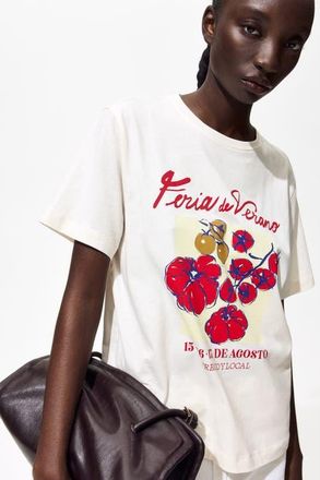 H&M Printed t-shirt in Ivory/feria De Verano at Nordstrom, Size X-Small