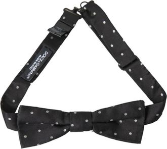 Dolce & Gabbana Polka Dot Zijden Vlinderdas - Heren - Accessoires - Zwart - ONE Size - Accessoires