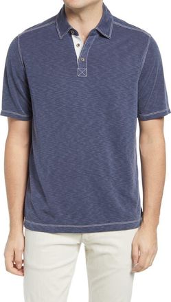 Johnston & Murphy Slub Polo in Navy at Nordstrom, Size Xxx-Large