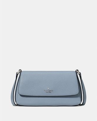 Kate Spade New York Womens Sutton Mini Flap Crossbody - Dark Blue Leather - One Size