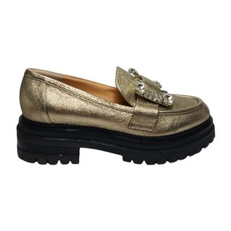 Sergio Rossi Schoenen, Dames, Geel, 37 EU, Leer, SR Prince Loafer