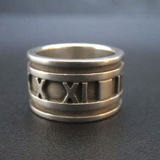 Tiffany & Co. Atlas Silver Silver 925 Band Ring (Pre-Owned)