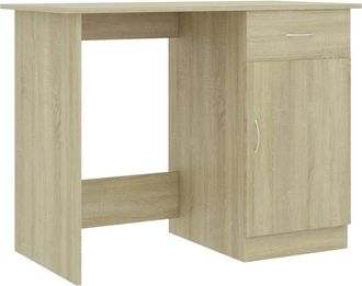 vidaXL Escritorio Madera Contrachapada Color Roble Sonoma 100x50x76 Cm Vidaxl