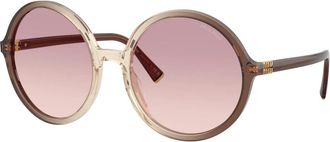 Miu Miu MU B02S Zonnebril - Dames - Accessoires - Bruin - Maat: 59 MM