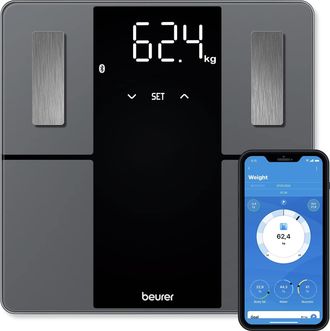 Beurer Bf 500 Super Black Edition Plaza Negro, Gris B&aacute;scula Personal Electr&oacute;nica