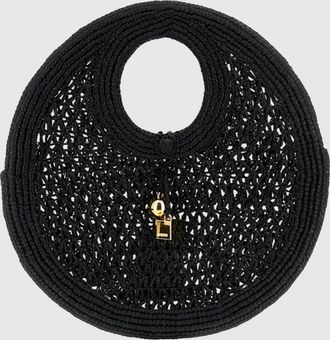 Jacquemus Borsa Le Petit Rond Spiaggia Jacquemus in rafia crochet