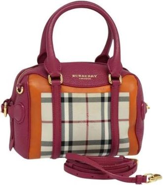 Burberry Tweedehands Canvas handtassen - Dames - Vintage Handtas - Veelkleurig - ONE Size - Leer - Vintage