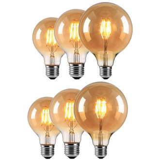 OEM Ampoule Led E27 G80 - 8 W - 1000 Lm - 2400 K - Dimmable - Pour Salon Chambre Bar Restaurant Couloir - Lot De 1
