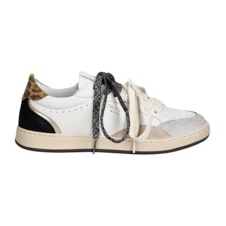 Twinset Leren sneakers met logo en gelamineerde details - Dames - Schoenen - Veelkleurig - Maat: 37 EU Leer