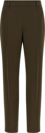 Alberto Biani Dark Green Straight Pants