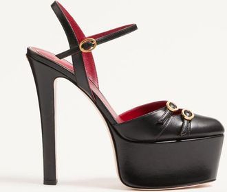 Valentino Garavani Crasher Platform Pumps in Kidskin 145MM Wo