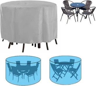 OEM Funda Protectora Muebles Patio, Funda Redonda Impermeable Mesa Patio, Resistente Mesa Exterior, Redonda Impermeable Mesa Patio, 227 X 100 Cm