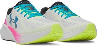Under Armour UA Velociti Pace Running Shoe in White /Rebel Pink /Capri at Nordstrom, Size 7.5