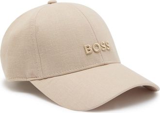 BOSS Boss Logo-embroidered Linen cap - Beige - One Size