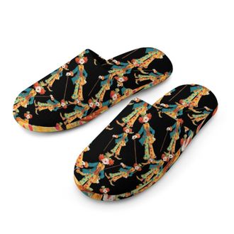 Generic Funny Clown Happy Mens Cozy Memory Foam Slippers Warm Cotton House Shoes Comfy Slipper for Indoor Outdoor