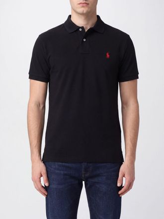 Polo Ralph Lauren Polo a maniche corte in cotone con logo a contrasto ricamato