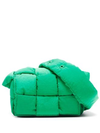 Bottega Veneta Borsa a tracolla Cassette piccola - Grigio