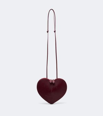 Alaia Ala&iuml;a Le Coeur calf hair and leather crossbody bag