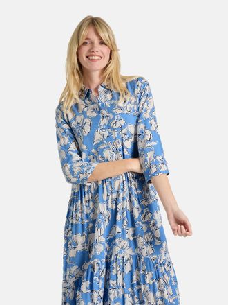 Lieblingsst&uuml;ck Sommerkleid LIEBLINGSST&Uuml;CK RorabethL, Damen, Gr. 34, N-Gr, air blau, Web, Obermaterial: 100% Viskose, gebl&uuml;mt, gemustert, lang, angesetztes B&uuml;ndchen, 