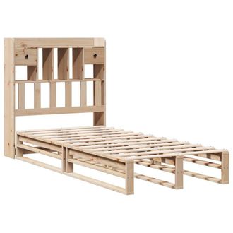 Berkfield Home Decorative Bookcase Bed without Mattress 90x200 cm Solid Wood Pine in Light Tan