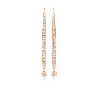 Elisabetta Franchi Crystal-embellished Brass Earrings