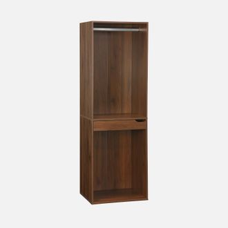 Sweeek M&oacute;dulo De Vestidor Con Decoraci&oacute;n De Madera, Con Barra Para Colgar Y Porta-pantalones